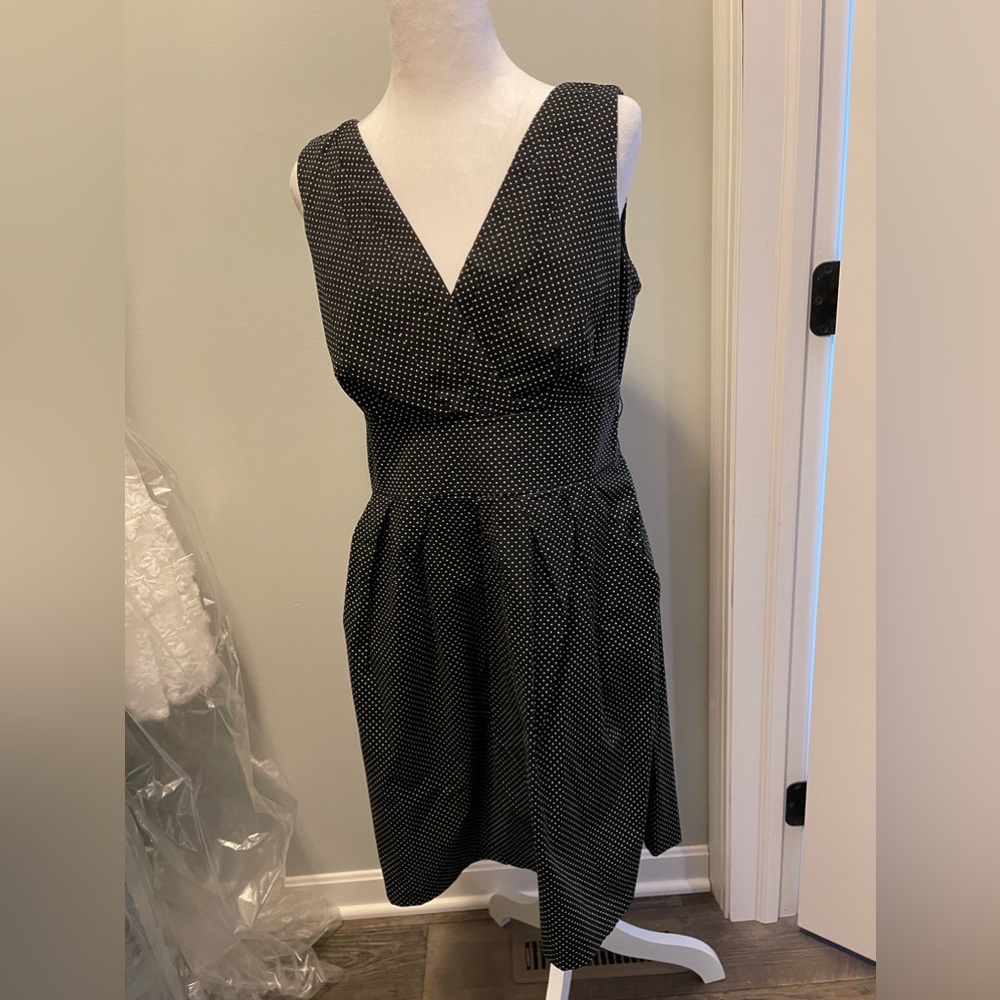 Woman’s pocket polka dot dress